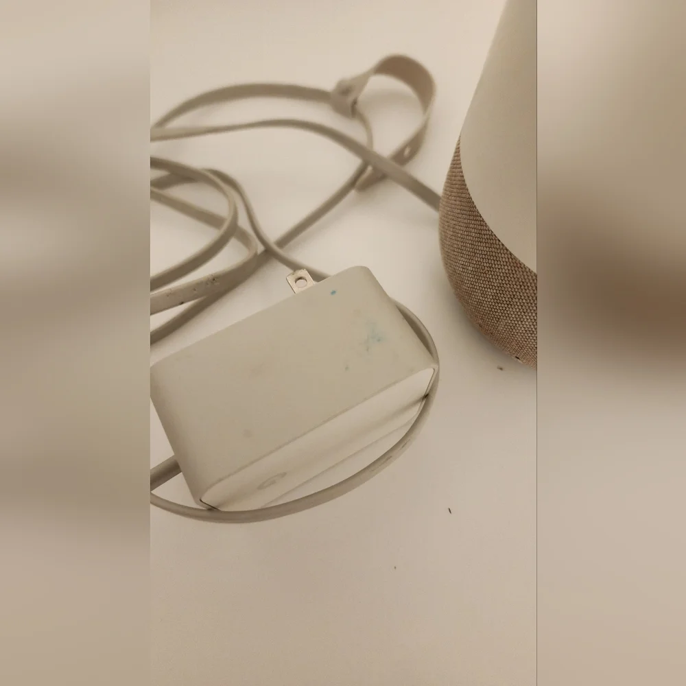 Google Home Smart Assistant Speaker White/Slate with Power Cable